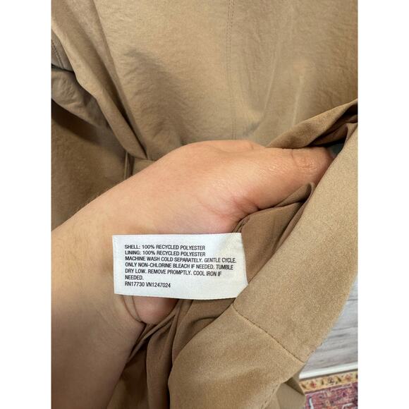 Ava & Viv Plus Size Tan Khaki Tie Trench Coat Size 3X - Picture 8 of 8